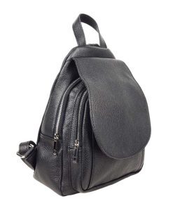 Rucsac piele naturala negru Ivy