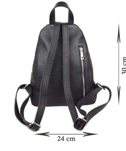 Rucsac piele naturala negru Ivy