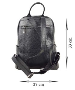 Rucsac piele naturala negru Alice