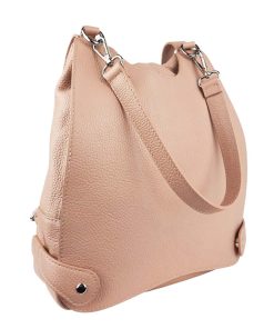 Rucsac piele naturala roz Claire