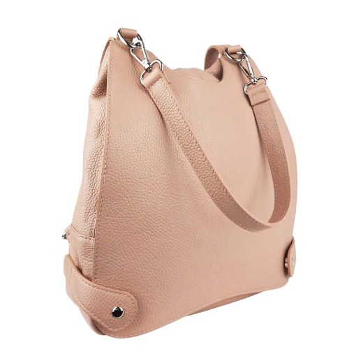 Rucsac piele naturala roz Claire