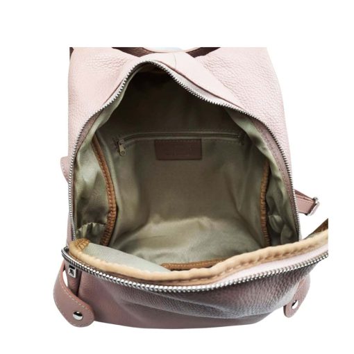 Rucsac piele naturala roz Claire