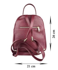 Rucsac piele naturala bordo Madeline