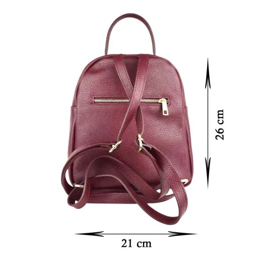 Rucsac piele naturala bordo Madeline