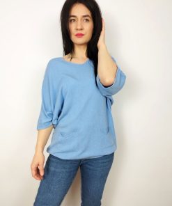 Bluza dama albastra casual Namuchi