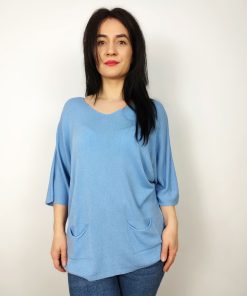 Bluza dama albastra casual Namuchi