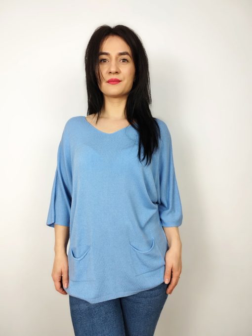 Bluza dama albastra casual Namuchi