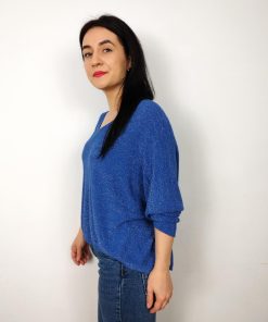 Bluza dama casual blu oversize Marie