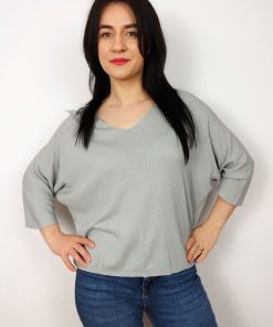 Bluza dama casual gri oversize Marie