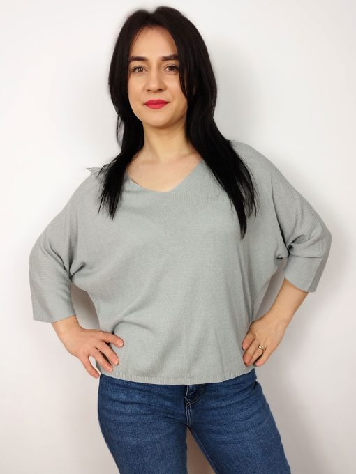 Bluza dama casual gri oversize Marie