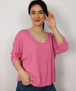 Bluza dama casual roz oversize Marie