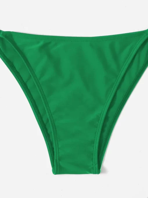 Costum de baie verde doua piese sutie triunghi Ada