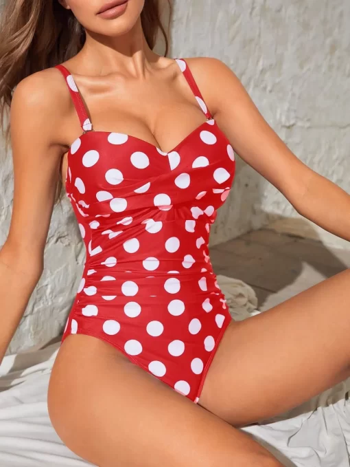 Costum de baie intreg push up buline Cassidy rosu