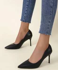 Pantofi dama stiletto piele eco Kali negri