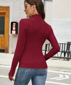 Maleta dama burgundi tricot in dungi Manola