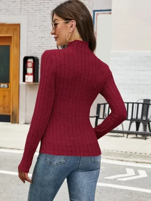 Maleta dama burgundi tricot in dungi Manola