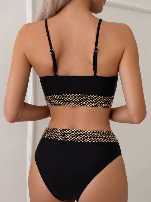 Costum de baie doua piese Isra negru