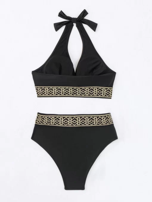 Costum de baie doua piese negru Cynthia