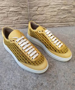 Sneakers dama galbeni model perforat Maci