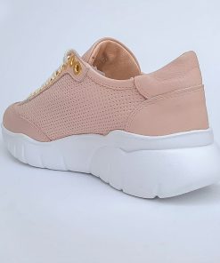 Sneakers sport dama nude Jenna piele naturala