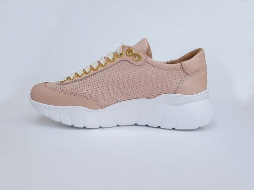 Sneakers sport dama nude Jenna piele naturala