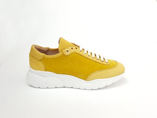 Sneakers sport dama galbeni Jenna piele naturala