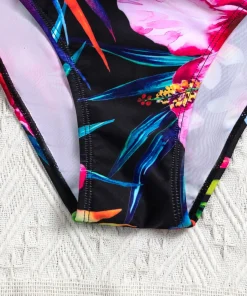 Costum de baie multicolor doua piese Calla